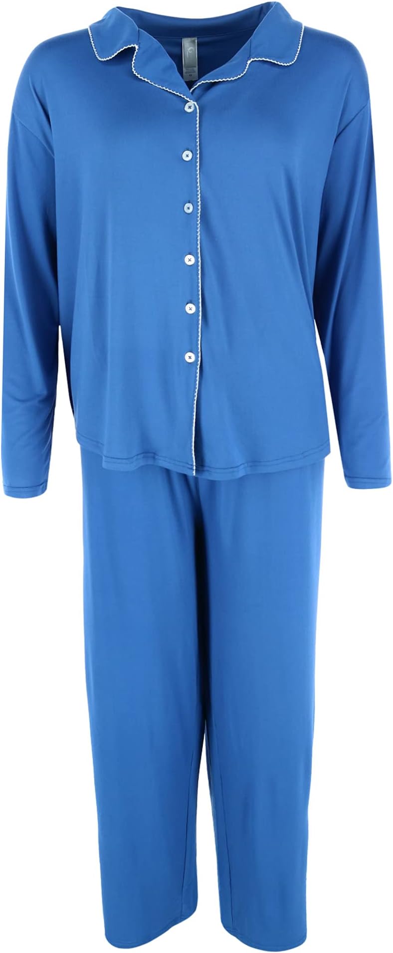 PJ CoutureWomen's Plus Size Notch Collar Long Pajama Set