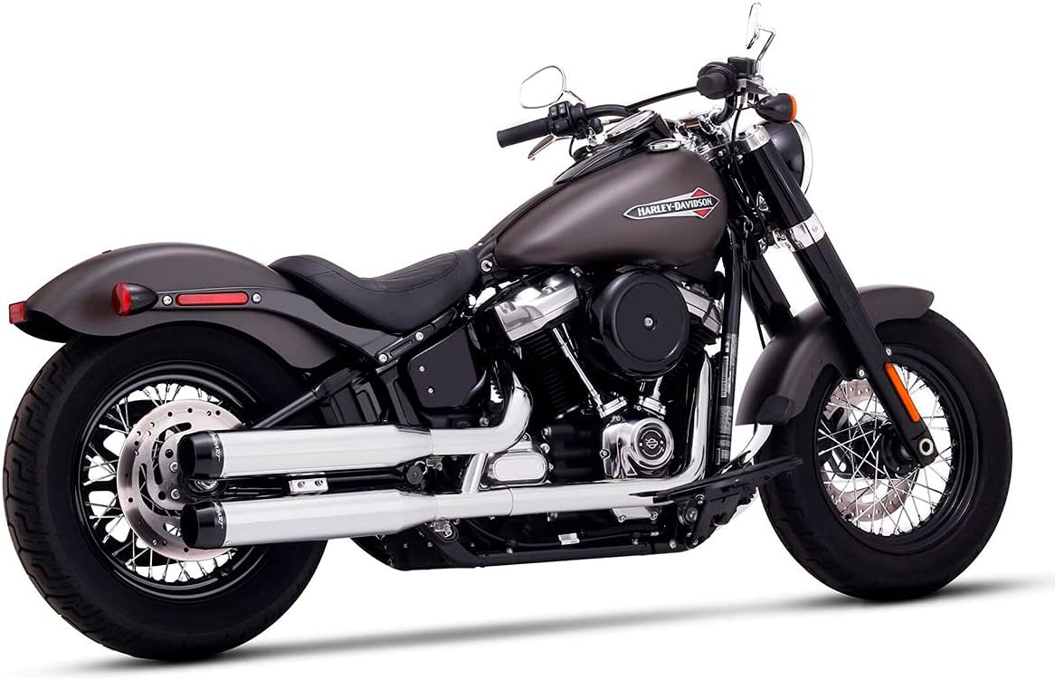 Rinehart 500-1201 3.5" Slip-On Exhausts, Chrome/Classic Harley Softail 2018-