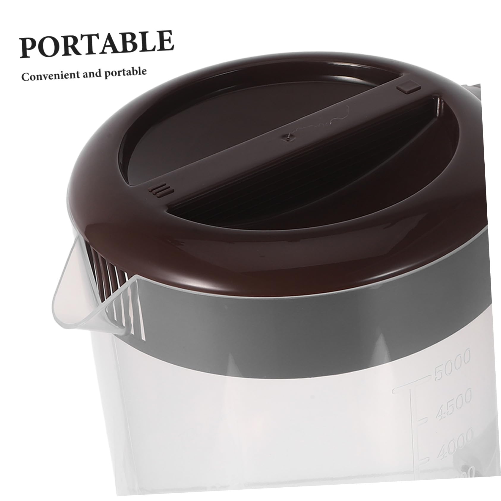 SHINEOFI Jarra de Agua Grande con Tapa Jarra de Jugo de PP Reforzado Resistente con Escala de Medición para Bebidas Frías para Casa y Refrigerador