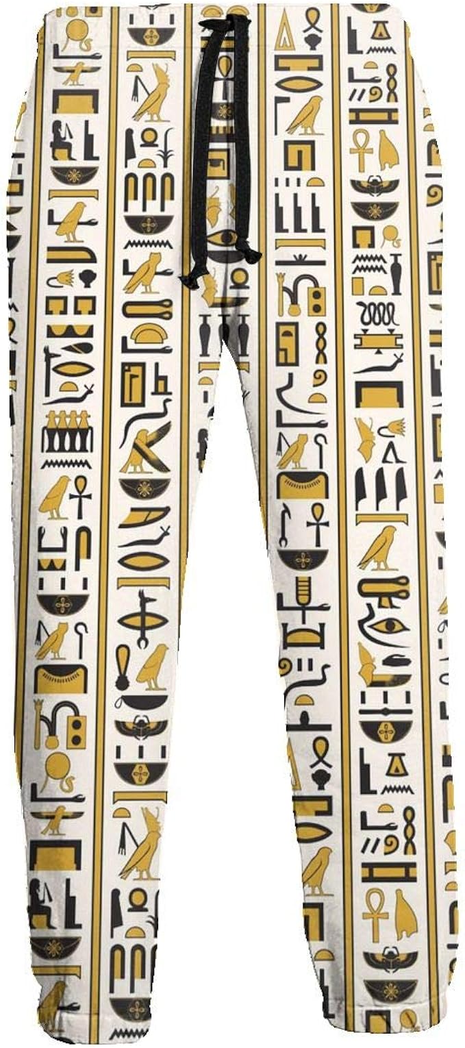 XPeach Egyptian Hieroglyphs Men's Fleece Jogger Pant Active Training