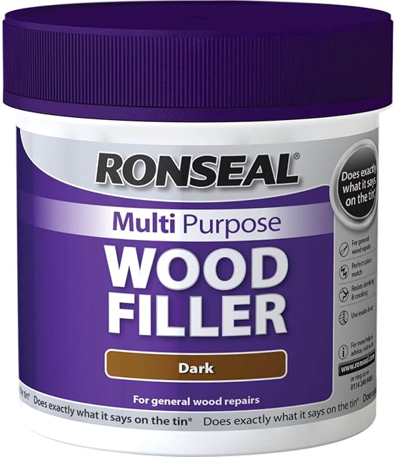 Ronseal MPWFD465 465 g Multi-Purpose Wood Filler Tub - Dark