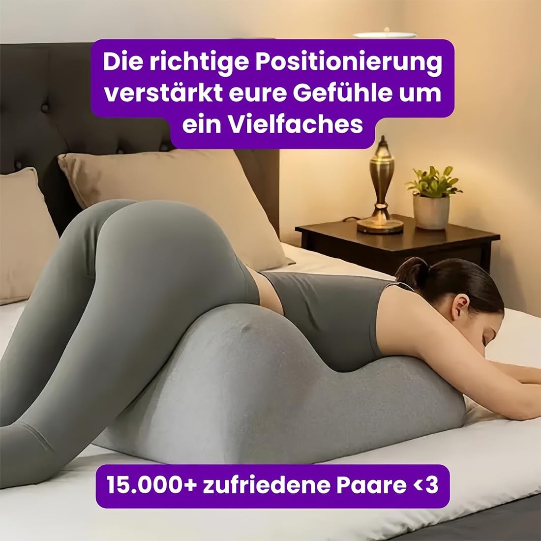 Yagerod Cuscino Liebora, Cuscino Liborah, 27°Cuscino Pensato per L'intimità, Stimolazione del Punto G Migliorata, Indolore E Confortevole, più Forte, più Fiducia, più Volere(Dunkelgrau)