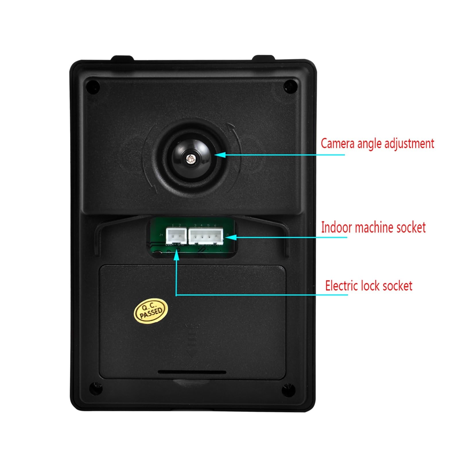 Z50 7-calowy ekran dzwonka wideo domofon TFT LCD Przewodowy domowy dom Bezpieczeństwo HD Night Vision Odblokuj dzwonek do drzwi 1 2 Monitor kamery (Color : Only screen, Size : U/K Plug)