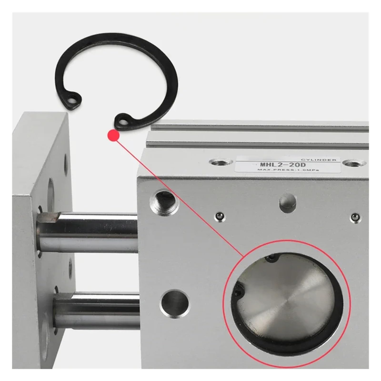Pinza pneumatica MHL2 Cilindro Pneumatico di Ricambio a Doppia Azione MHL2 10D/16D/20D/25D/10D1/16D1/20D1/25D1 Pinza pneumatica(MHL2-32D2)
