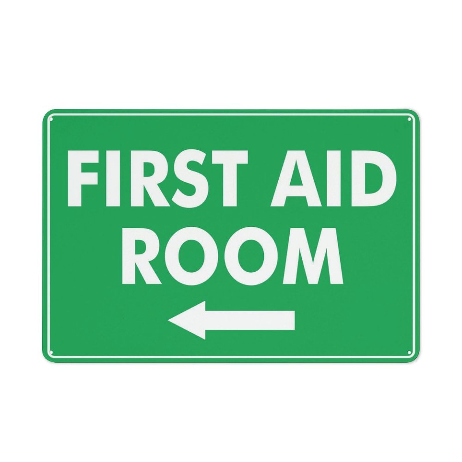 First Aid Room (Arrow Left) Sign For Business 8"X12" Rust Free Aluminum Uv Printed,4 Pre-Drilled Holes.Durable/Weatherproof