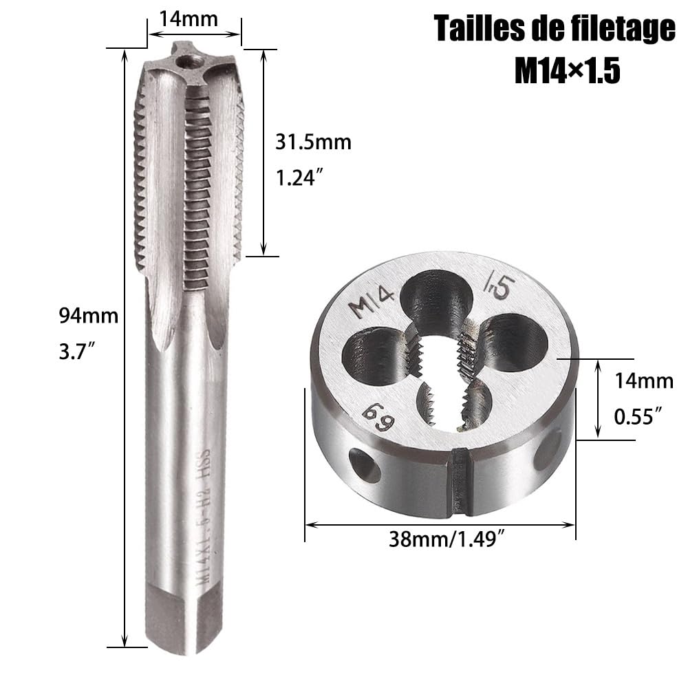 Maschi per Filettatura Set Kit Filiera Punte Trapano Professionali
