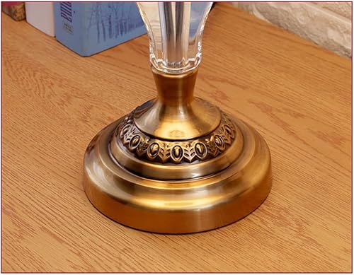 Miniatura 6 de NOLLAM Lámparas de Mesa Lámpara de mesa de cristal estilo europeo Lámpara de mesita de noche con colgante Decorativo Lujoso Lámpara de noche para