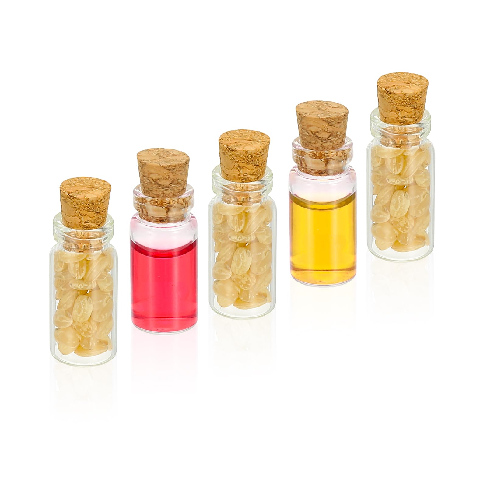 100pcs 2ml Clear Glass Vials With Corks – Empty Sample Jars, Small Bottles