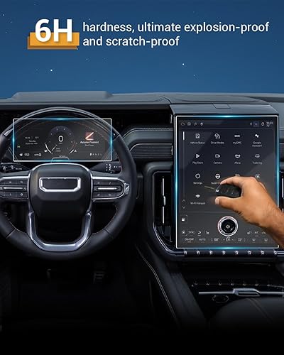 Miniatura 165 de Protector de pantalla para GMC Sierra 1500/2500HD/3500HD (AT4/AT4X/Denali/Denali Ultimate) Protector de pantalla táctil de 13.4 pulgadas y 12.3 Kit