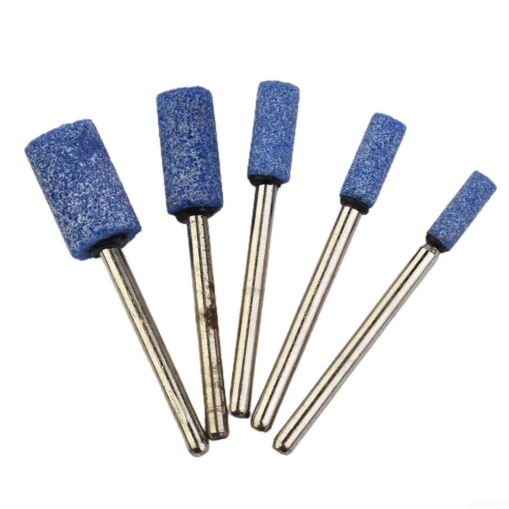 Eawfgtuw Set di punte per smerigliatura in ceramica, 10 pezzi, kit di punte rotanti per metallo, legno, lucidatura di giada, compatibile con fusti con gambo da 1/8 di pollice