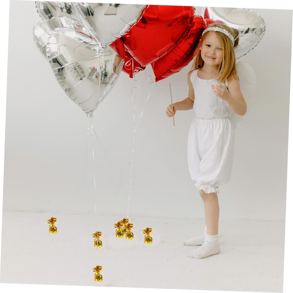 IMIKEYA 8pièces Poids Pour Ballons Dorés ballons à Hélium Décoration De Table Pour Anniversaire Et Mariage Lot