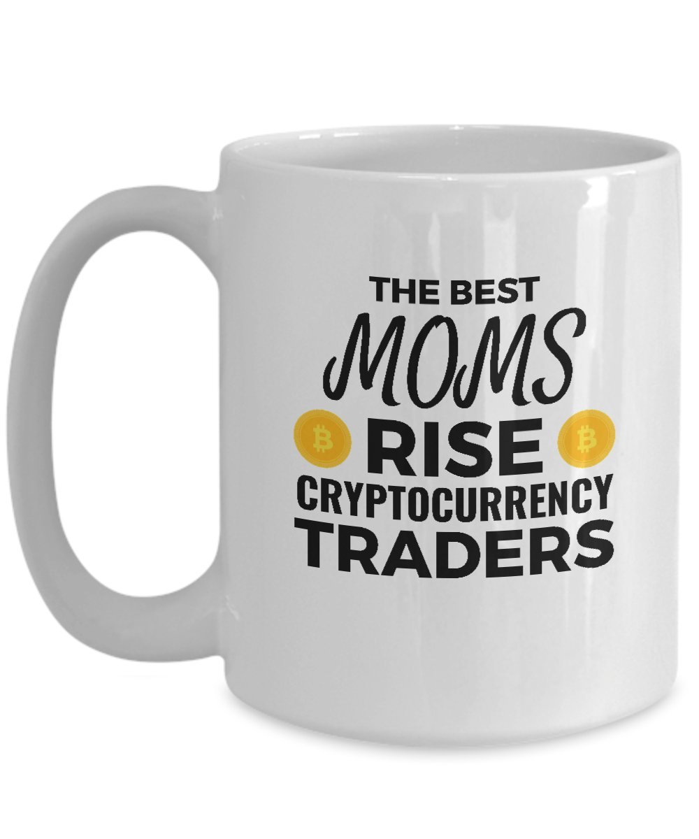 Cryptocurrency Coffee Mug – Ceramic Custom Digital Currency Inspired Statement Cup – Best Moms Rise Traders – Great Bitcoin Themed Gift Ideas For Cryp