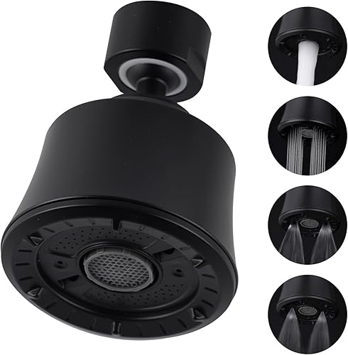 iFealClear Cabezal de grifo de fregadero de cocina, accesorio rociador de grifo de 360, aireador de grifo de cocina giratorio de gran ángulo con 2