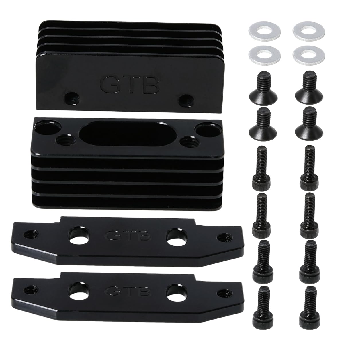 GTBRacing Metal Engine Mount with Bolts for Kyosho MP7.5 MP777 MP9 Inferno GT ST ST-RR EVO Upgrade Replacement Part (Black)