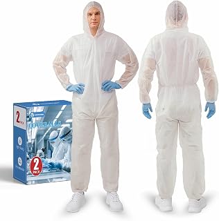 Hazmat Suits,10 Colors Options Disposable Protective Coveralls, Paint Suit with Elastic Wrists Ankles and Hood