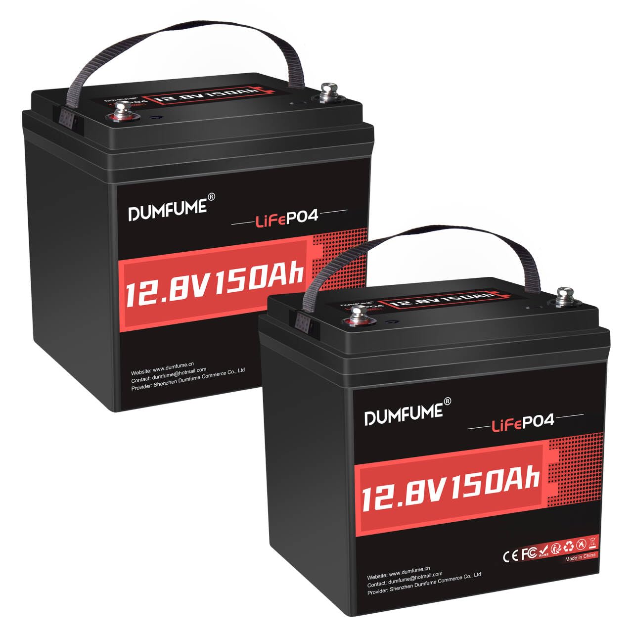 2 Packs 12V 150Ah Max LiFePO4 Battery