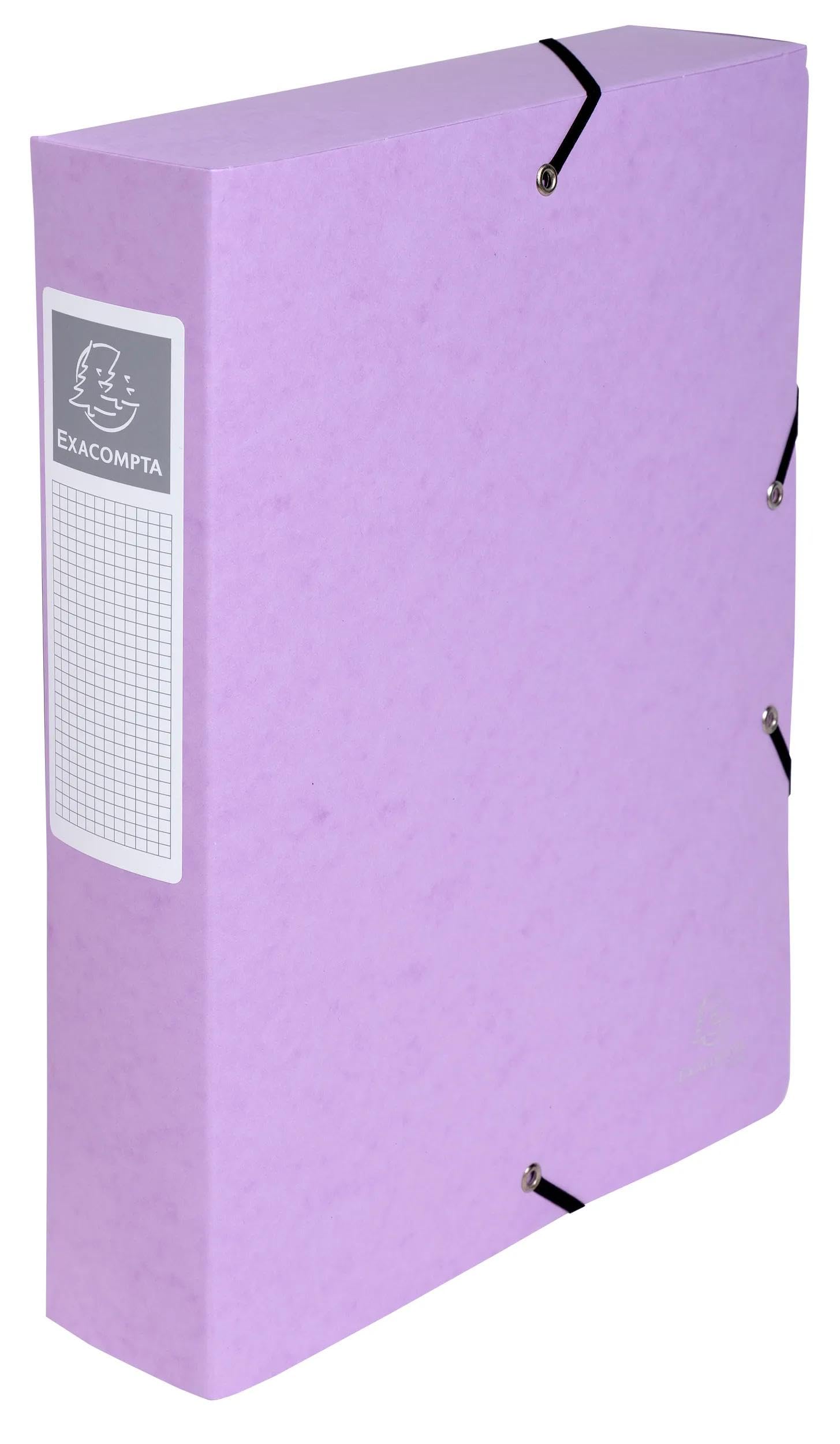 Exacompta - Rif. 59570E - 8 scatole per documenti Aquarello, dorso 6 cm, in carta lucida 600 g/m2, dimensioni 25 x 33 cm, per documenti A4, consegnate montate