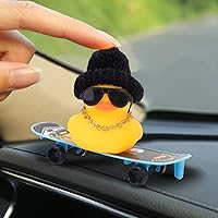 Vista 6 de wonuu Adorno de pato de goma para salpicadero de automóvil, accesorios de decoración para tablero de automóvil, accesorios de decoración con mini