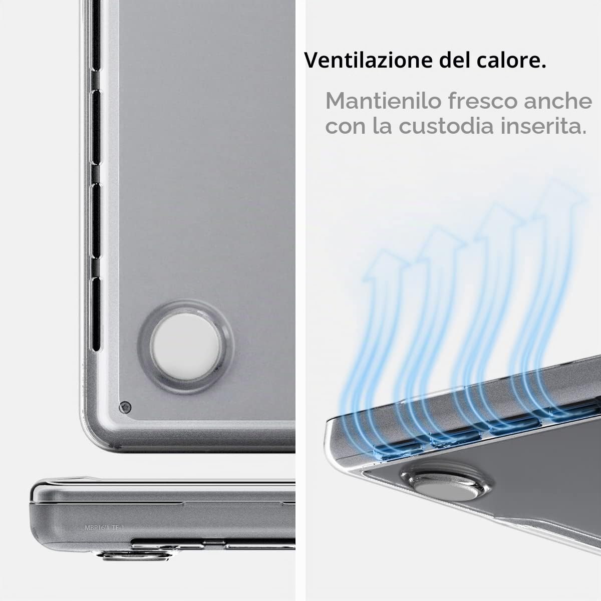 Spigen Cover Thin Fit Compatibile con MacBook Pro 16 pollici M5/M4/M3/M2/M1/Pro/Max (2026-2021) - Crystal Clear (Trasparente)
