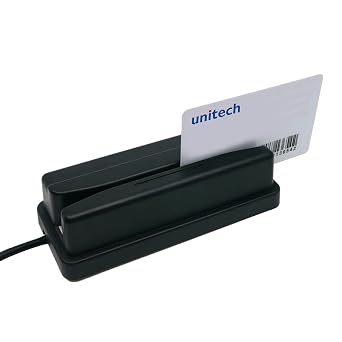 Unitech America MS146 Barcode Slot Reader Scanner, Infrared RS232, with mounting Plate, Read Badges Cards Forms, time and attendance, Security, and Access Control, MS146-IRCB0M-SG