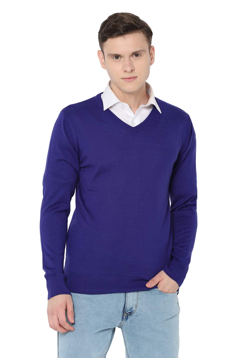 allen solly Men's Synthetic Round Neck Blouson Sweater-picture-43