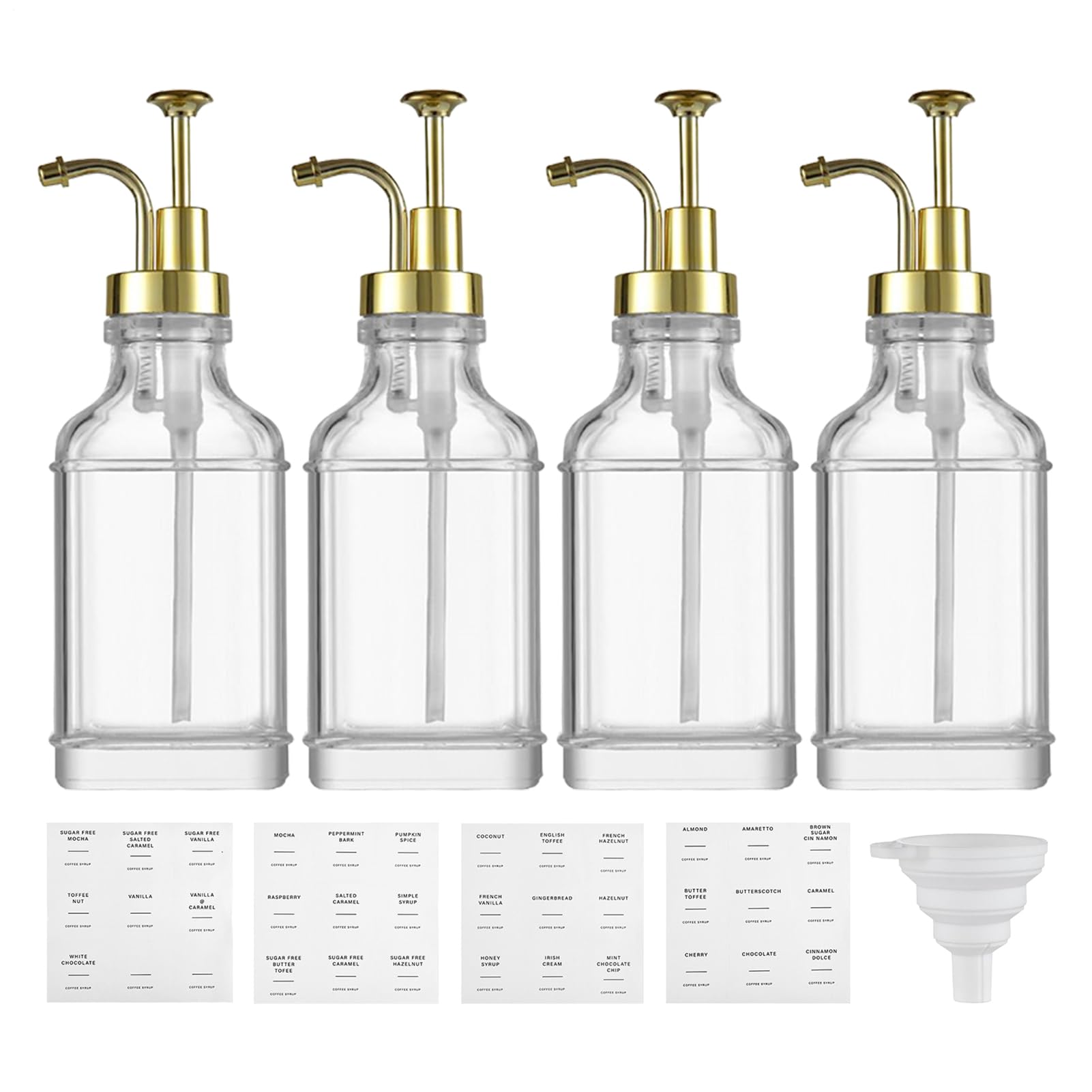 Dispensador de de Vidrio Genérico | Contenedor de con Bomba | Botella de salsa antifugas transparente para Ketchup jabón líquido cocina bebida mesa postre chefs baristas bar club