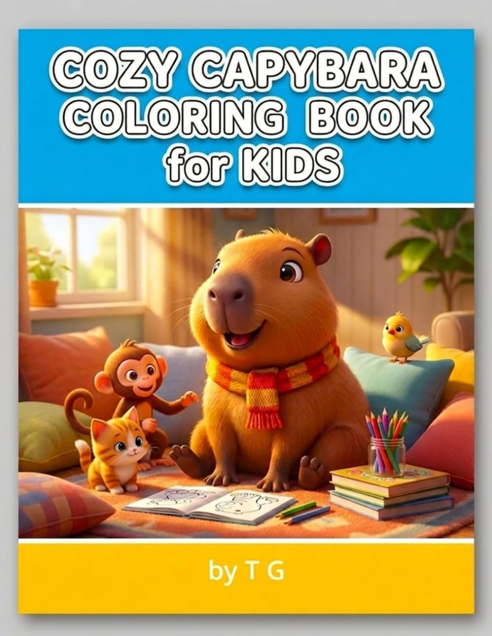 Cozy Capybara Coloring Book for Kids