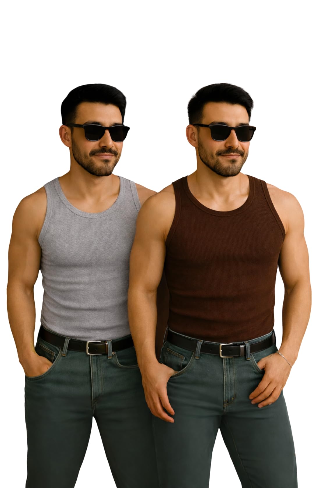 Aero Anti - Bacterial Super Combed Men’s Cotton Vest – Breathable, Soft Everyday Innerwear – Sleeveless Comfort for All Day Wear (Pack of 2)