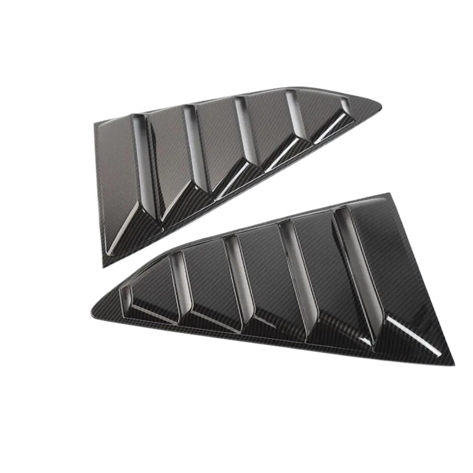 Car Rear Side Window Louver Shutter Sunshade Air Vent Panel Cover Trim Compatible for Chevrolet Camaro 2016-2018 Carbon Fiber Accessories