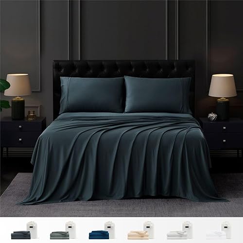 La viscosa 100% orgánica más fría derivada de sábanas de bambú, ultra suave y refrescante, bolsillo profundo, doble costura, ideal para personas que