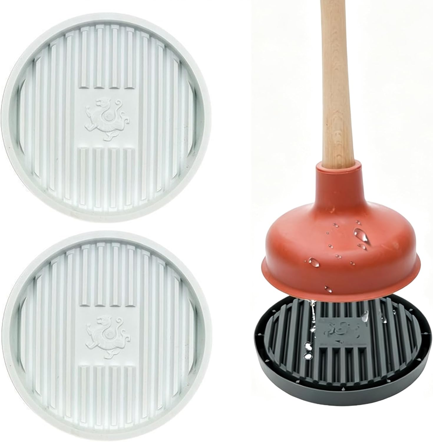 Plunger Holder Plastic Plunger Mat Toilet Plunger Tray