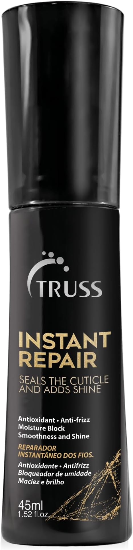 TRUSS Instant Repair Hair Serum - Leave-In Split Ends Sealer & Humidity Blocker - Provides Thermal Protection & Replenishes Moisture, Shine & Softness - Frizz Control Hair Care Products (1.52 fl oz)
