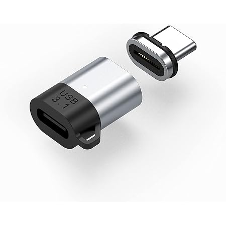 Amazon Co Jp Type C 磁力接続変換アダプタ Usb3 1 Gen 2 10gbps高速データ転送 断線防止 簡単接続 Pc Macbook Android Switchなどに対応 ロープ穴付き パソコン 周辺機器