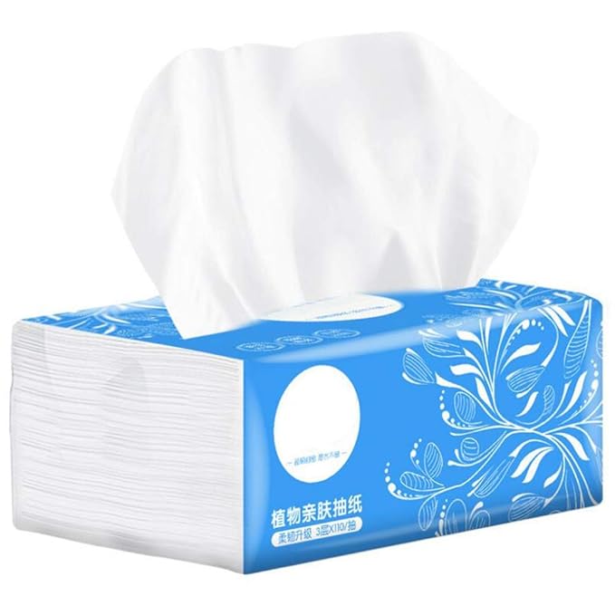 Soft Tissue Paper, 3Layers Native Wood Pulp Disposable Face Paper