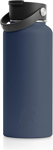 RTIC Botella aislada al vacío de 32 onzas aislamiento de doble pared de acero inoxidable sin BPA reutilizable a prueba de fugas para agua bebidas