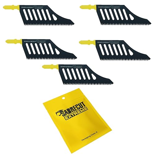 5 hojas de sierra de calar SabreCut JSSC2074_5 con mango en T HCS de corte a ras de madera DT2074 compatibles con Dewalt Bosch y muchos otros