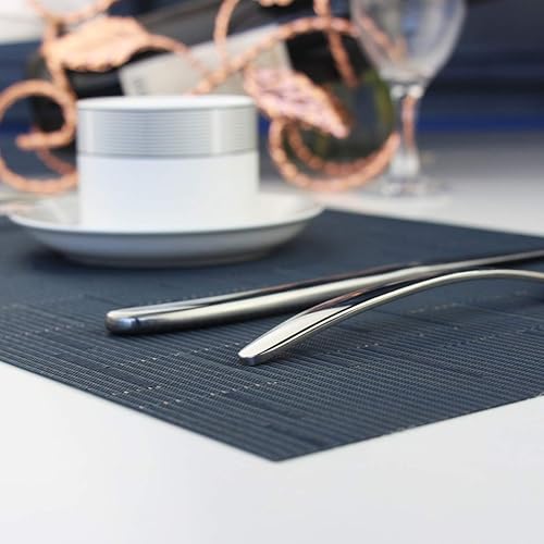 Miniatura 6 de Mantel individual de plástico Bechen, mantel individual lavable antideslizante, para mesa de comer, set de manteles individuales de mesa, se limpia