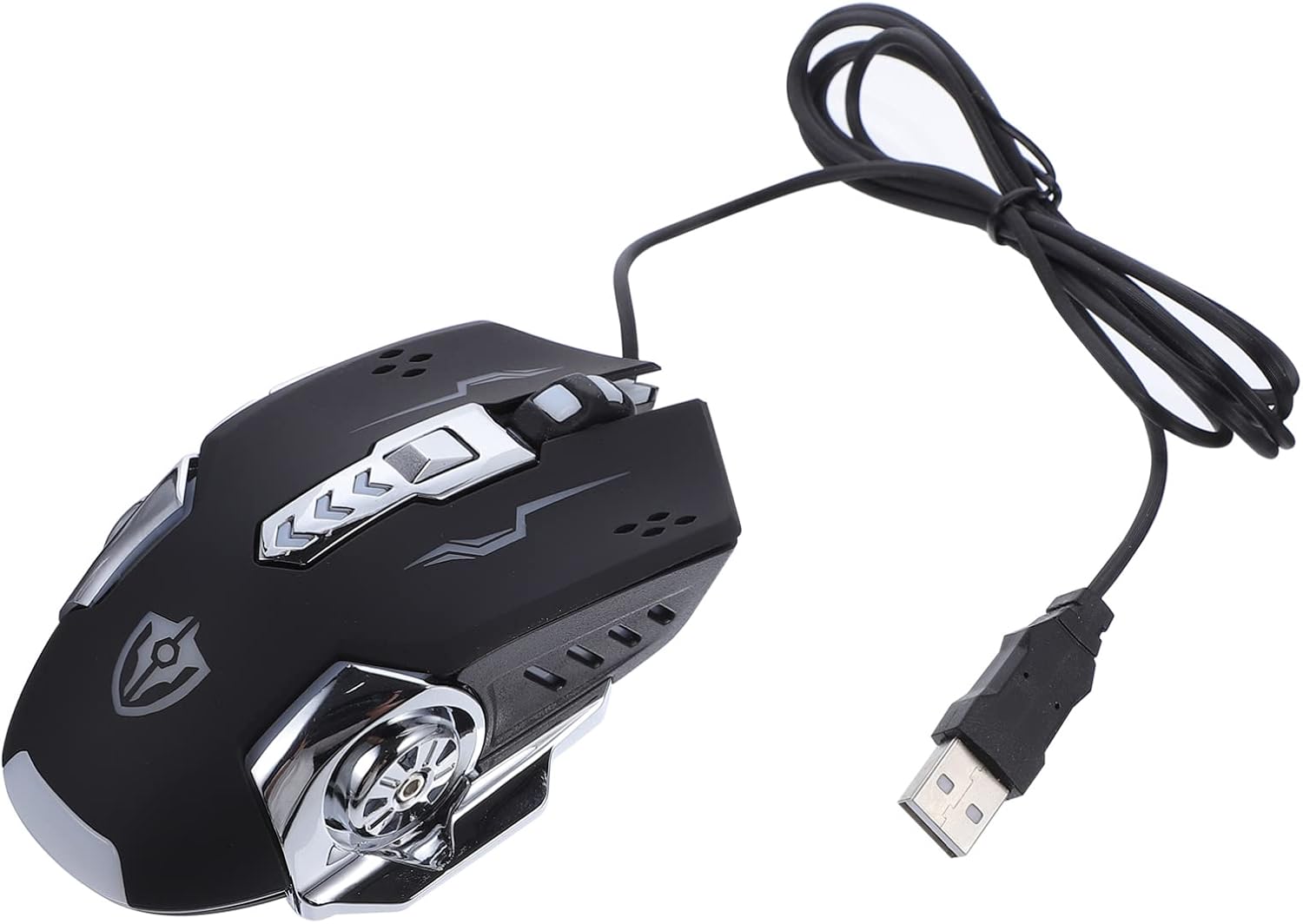 SOLUSTRE Led Backlit Gaming Mouse Wired Optical Computer Mice Professional Game Chip Ergonomic Design for Home Office Gaming Light Effect Gamers