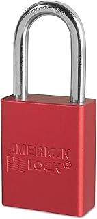 American Lock A1106RED-KD Solid Aluminum Padlocks, 1/4