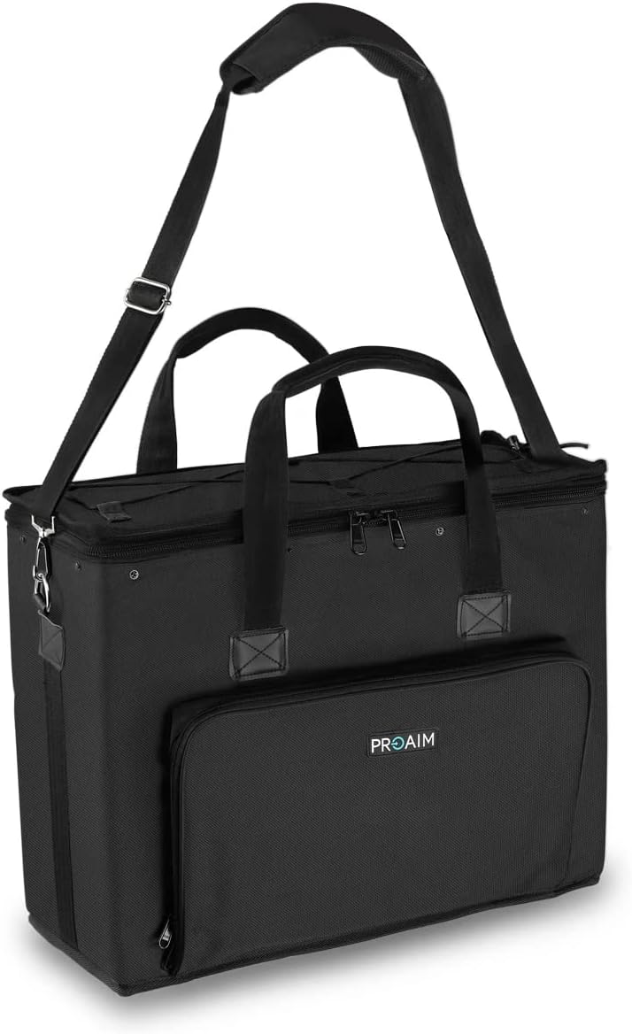 PROAIM Cube 4U Rack Bag for Sound Recordists, Soundmen, Musicians & Mixers. Professional Bag for Audio Systems, Wireless Microphone System, Field recording, Equalizers (BG-CB4U-01)