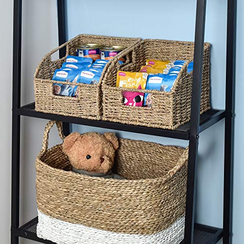 Storageworks 17 Storage Baskets For Organizing, Wicker Baskets With Built-In Handles, Handwoven Wicker Storage Baskets, Seagrass Wicker Baskets thumb #8
