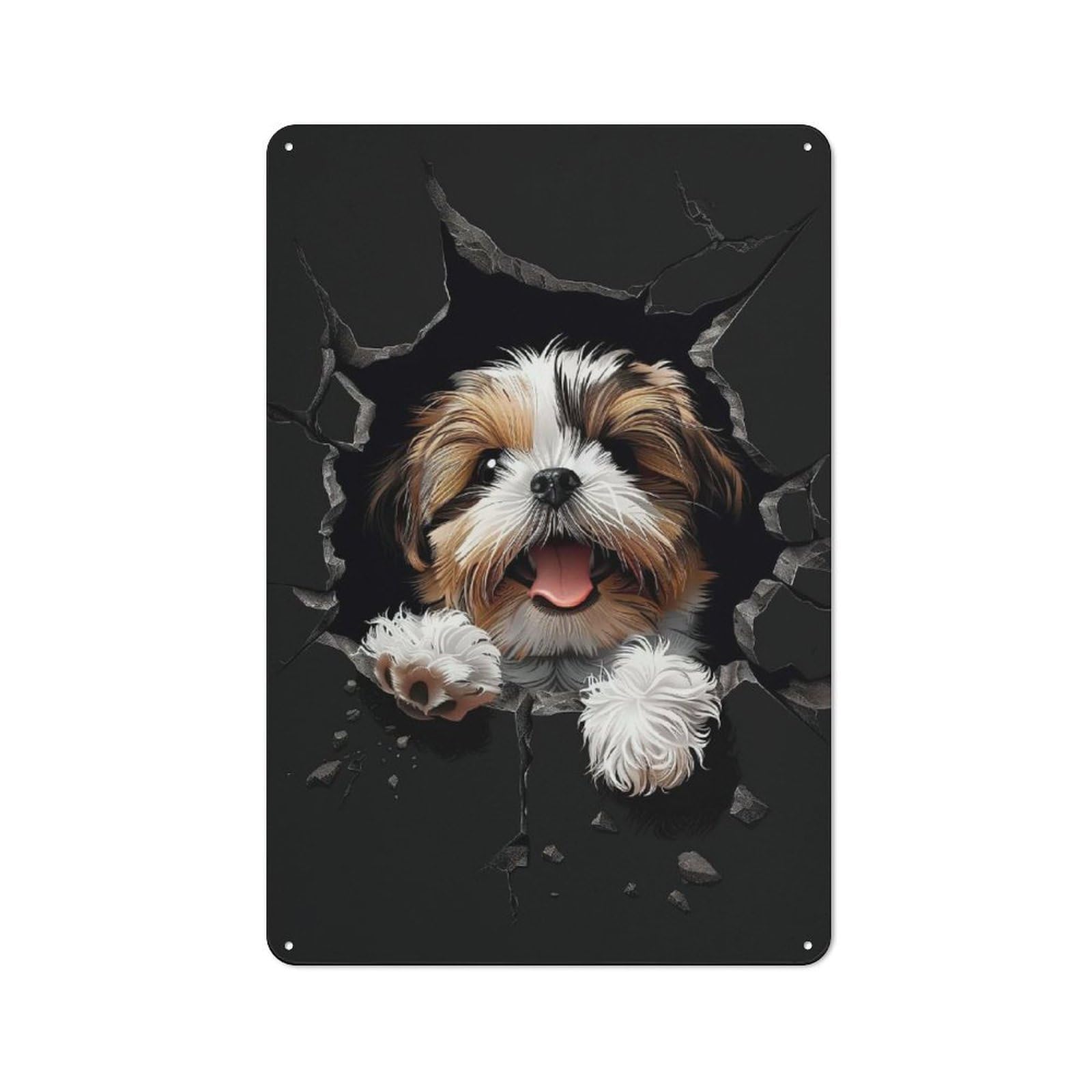 Classic Shih Tzu(2) Metal Sign 30x20cm, Classic Pub Decor for Diner, Restaurant, Shed Or Kitchen
