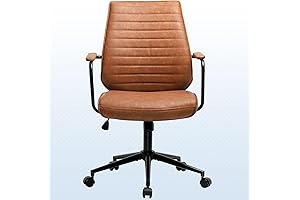 DICTAC Executive Mid Century Modern Office Chair with Wheels