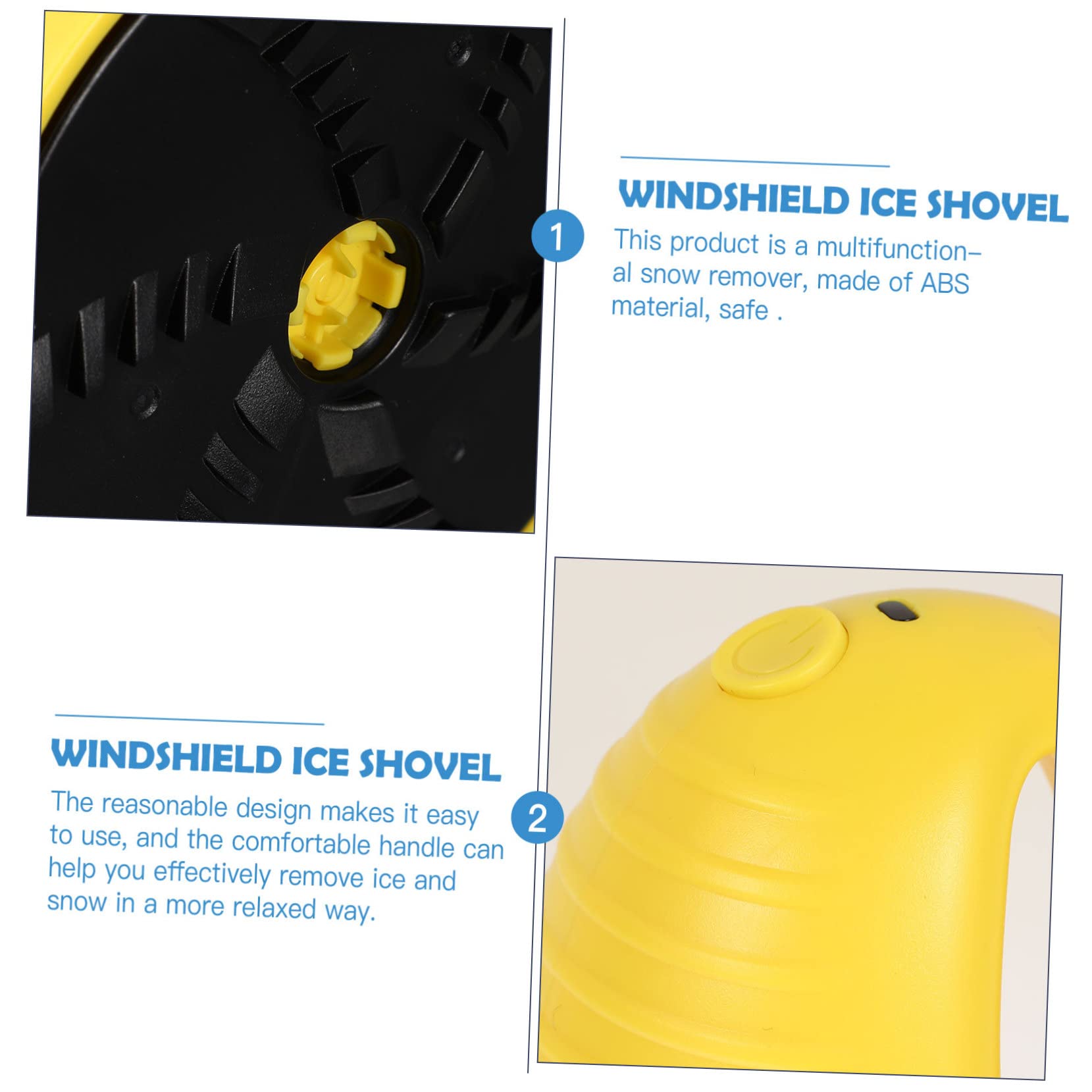 Alipis Strumento Multifunzione per Rimozione Neve e Ghiaccio Auto, Pala Antigelo in ABS Resistente, Raschietto Parabrezza Pratico per Inverno e Guida Sicura