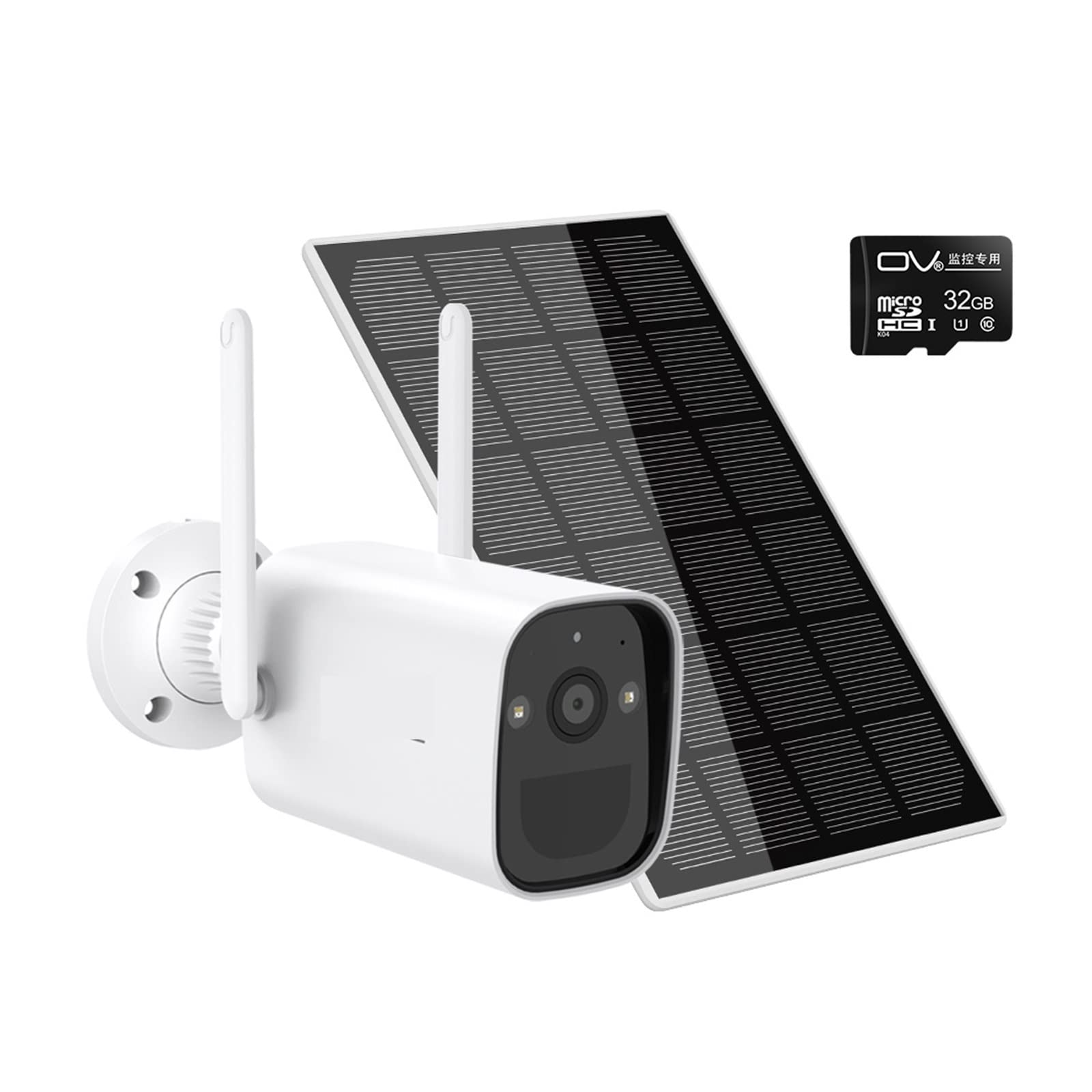 Kamera bezpieczeństwa 3MP z baterią słoneczną 2.4G Wifi Zewnętrzne panele akumulatorowe PIR Spotlight Dwukierunkowe audio;Kolorowy noktowizor Ostry Obraz łatwa Obsługa(Solar panel 32GB)