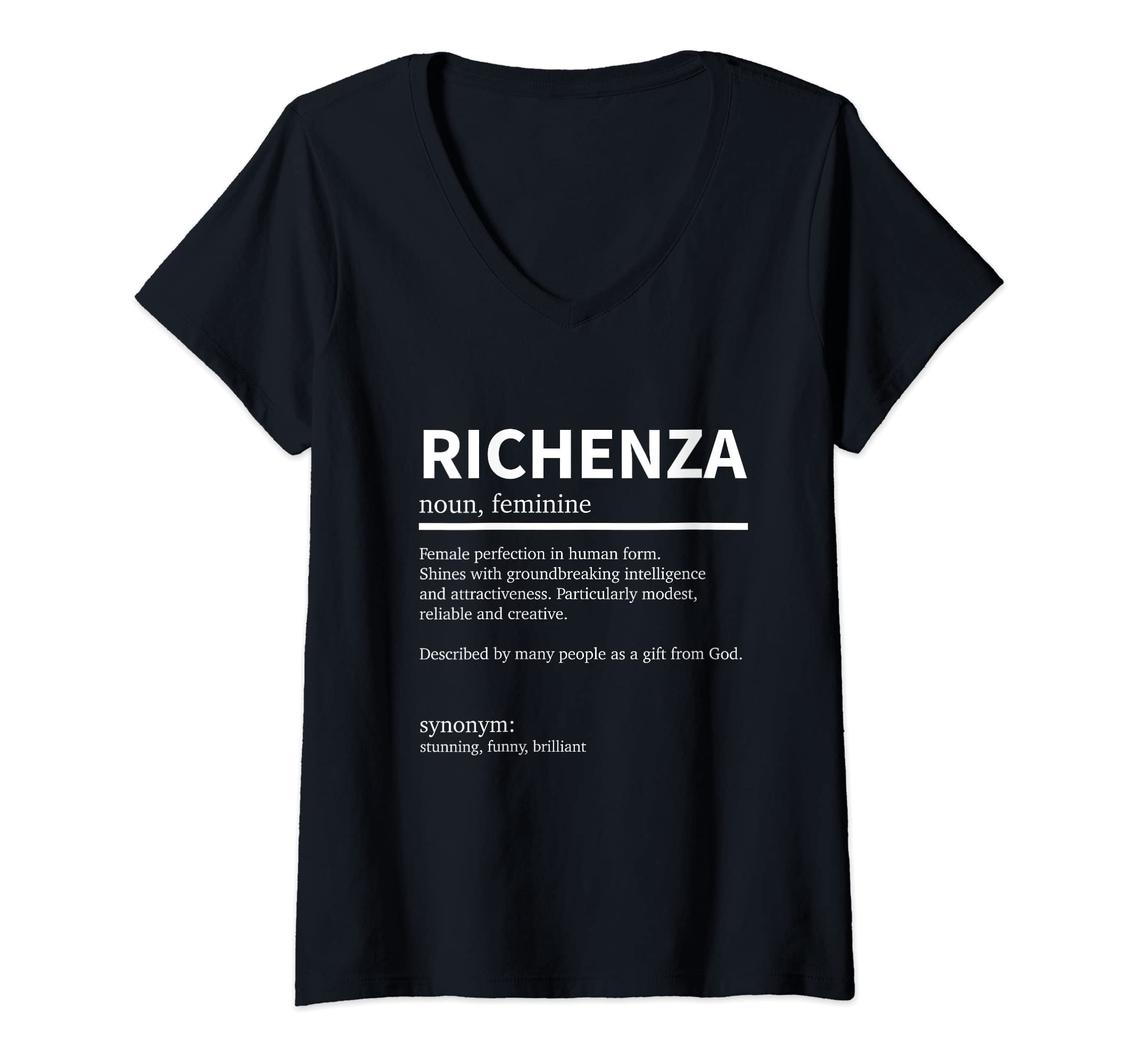 Definition Richenza First Name Richenza First Name V-Neck T-Shirt