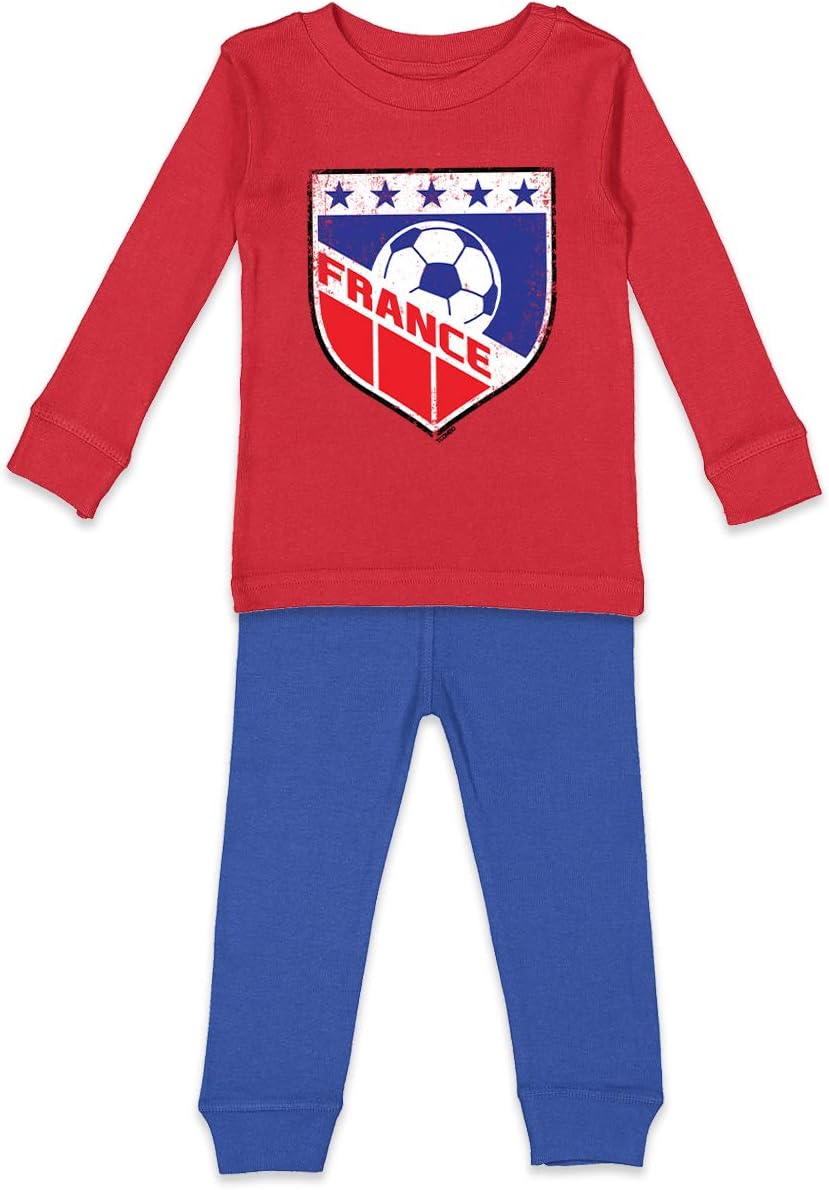 Tcombo France Soccer - Distressed Badge Kids Shirt & Pants Set