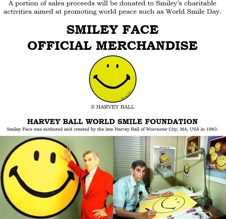 Miniatura 2 de Official Smiley Face Slippers Preppy, Warm, Fluffy, Womens Slippers Cozy Memory Foam Slipper for Home, Bathroom, Hotel HARVEY BALL U.S.A.