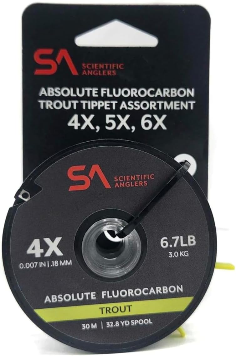 Scientific Anglers Absolute Flourocarbon Trout Fly Fishing Tippet 3 Pack