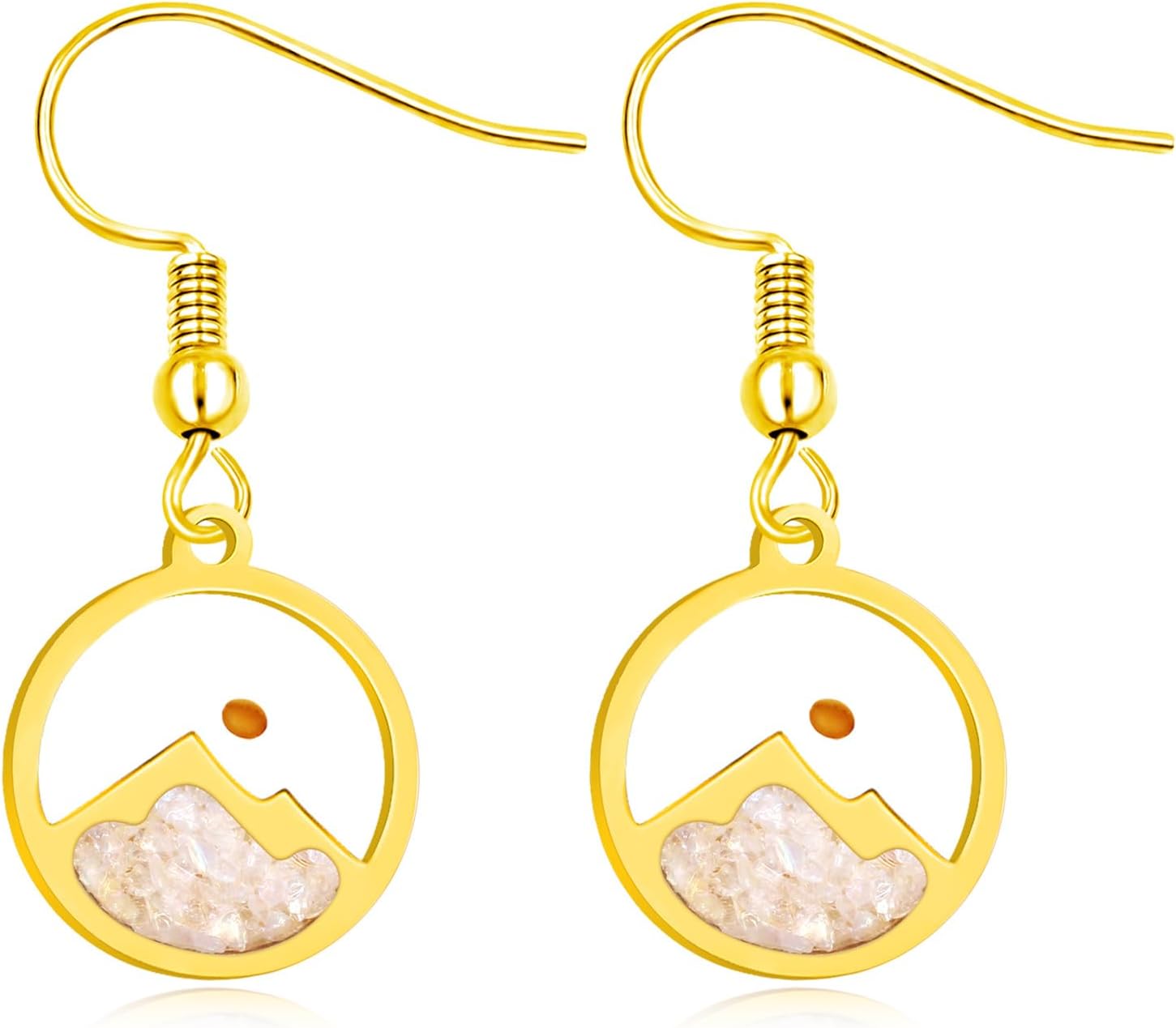Fashion Graceful Mountain Mustard Seed Dangle Earrings Studs for Lady - Delicate Religious Faith Jewelry for Women Friend Mother Gift YA4997